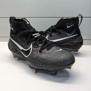 Nike Huarache NXT Black Dark Smoke Grey Baseball Metal cleats size Men's 8